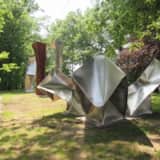 Stainless Steel Sculptures Installed In Leonia