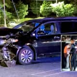 CHAIN REACTION: Out-Of-Control SUV Rams Minivan, Pins Woman Against Guardrail In Route 17 Lot