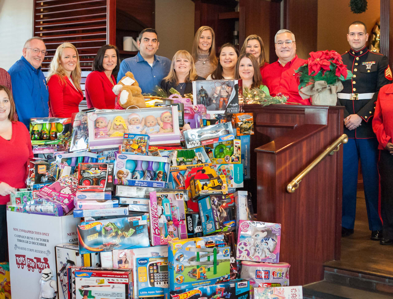 Toys for Tots donation collections were stolen in Yonkers and White Plains.