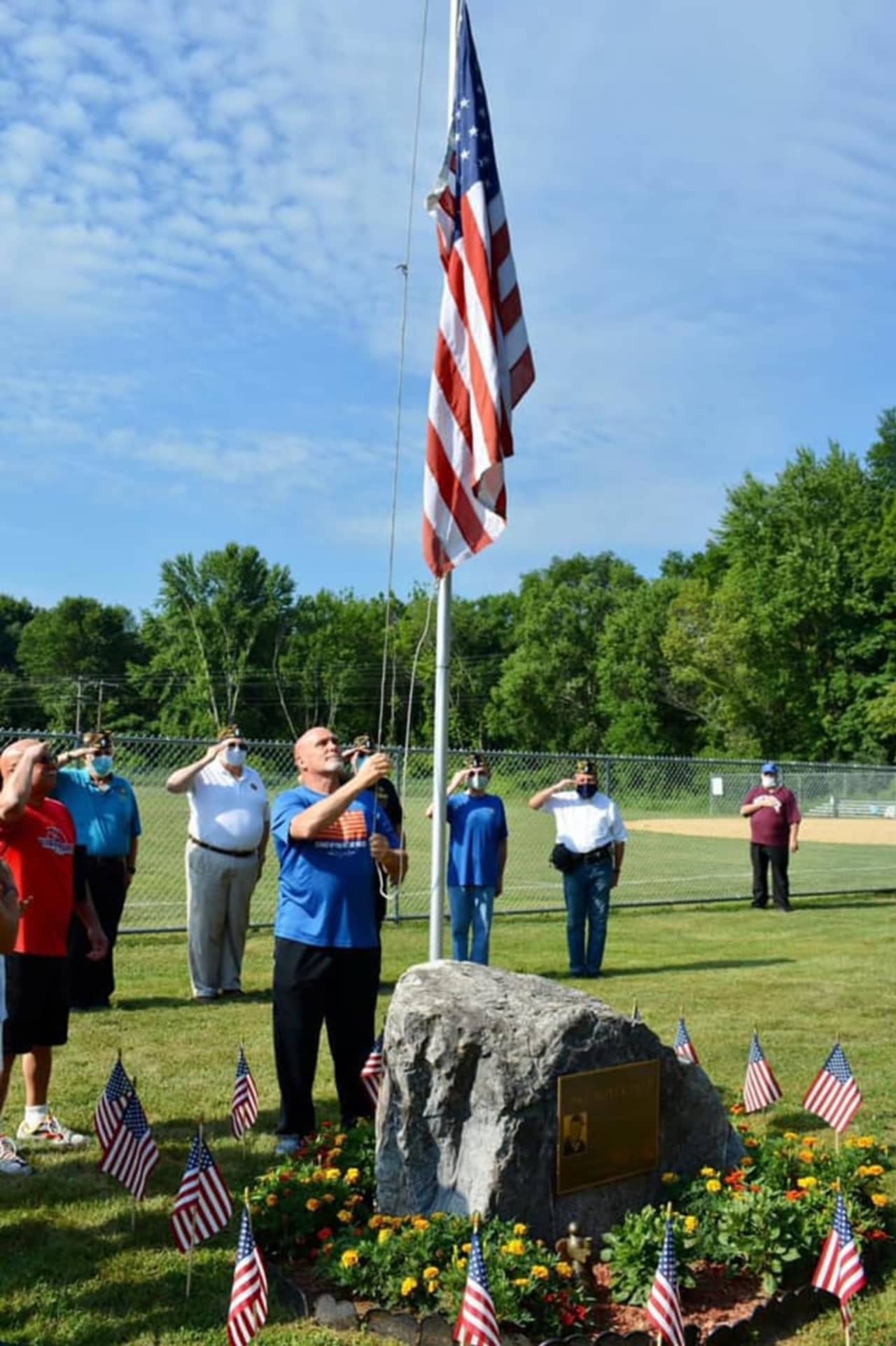 The American Flag that was desecrated in the Town of Poughkeepsie has been replaced.