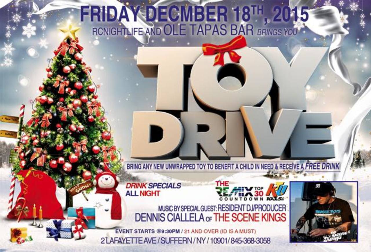 Ole Tapas Bar will hold a toy drive.