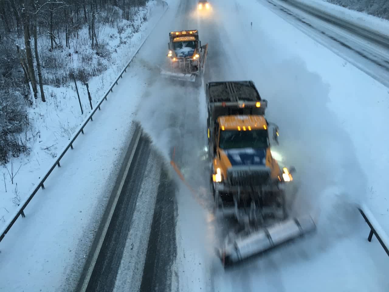 State transportation officials are urging motorists to stay off the roadways as crashes mount.