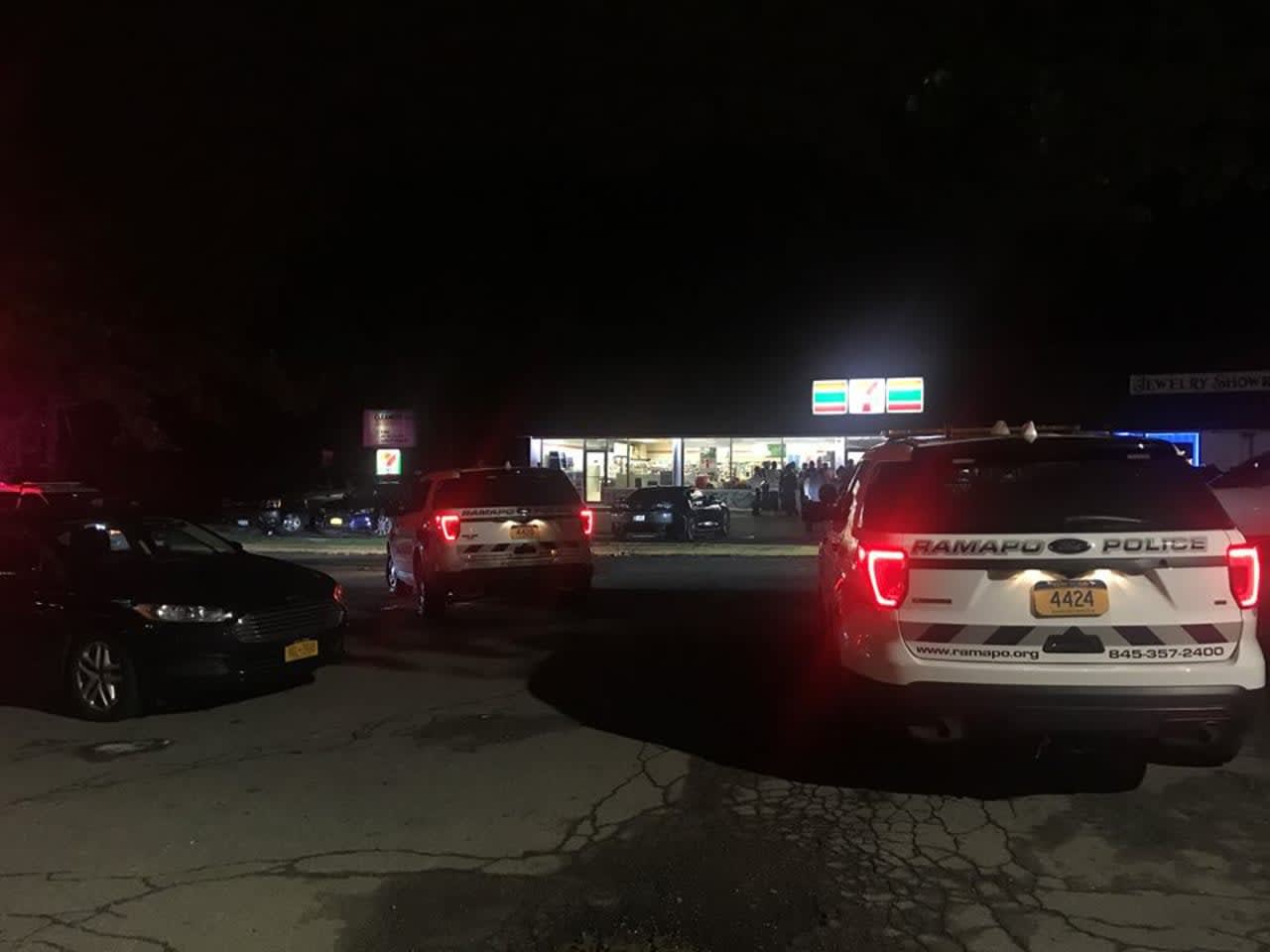 Two people were arrested following a disturbance at the 7-Eleven in Airmont.