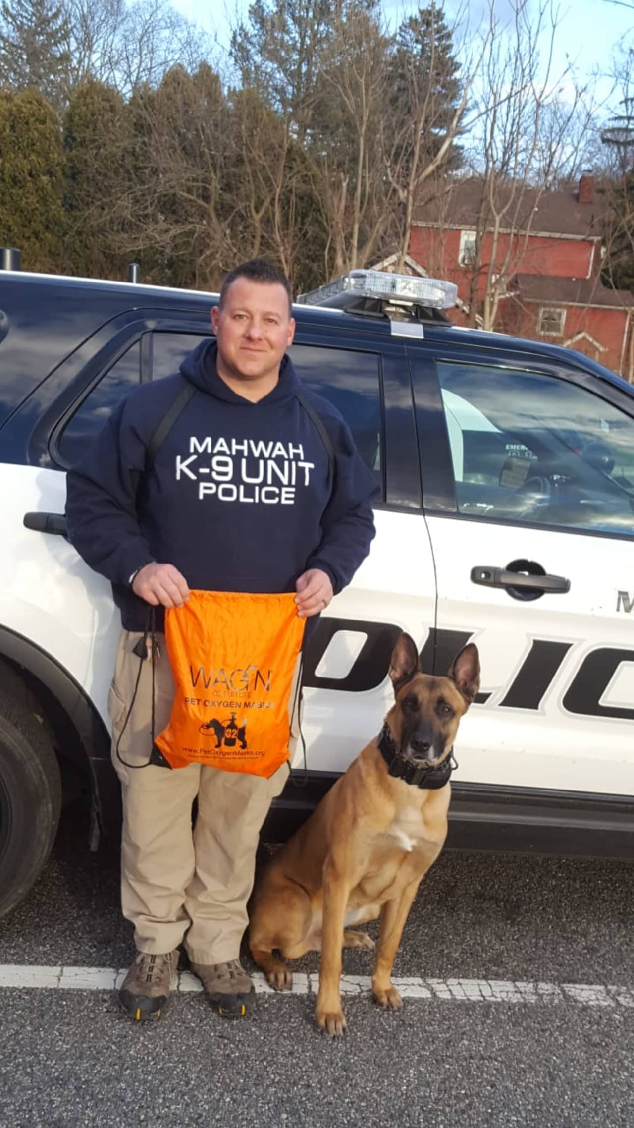 Canine Officer Robert Rapp with Remco, a 3 year old Belgian Malinois with the Mahwah Police Department.