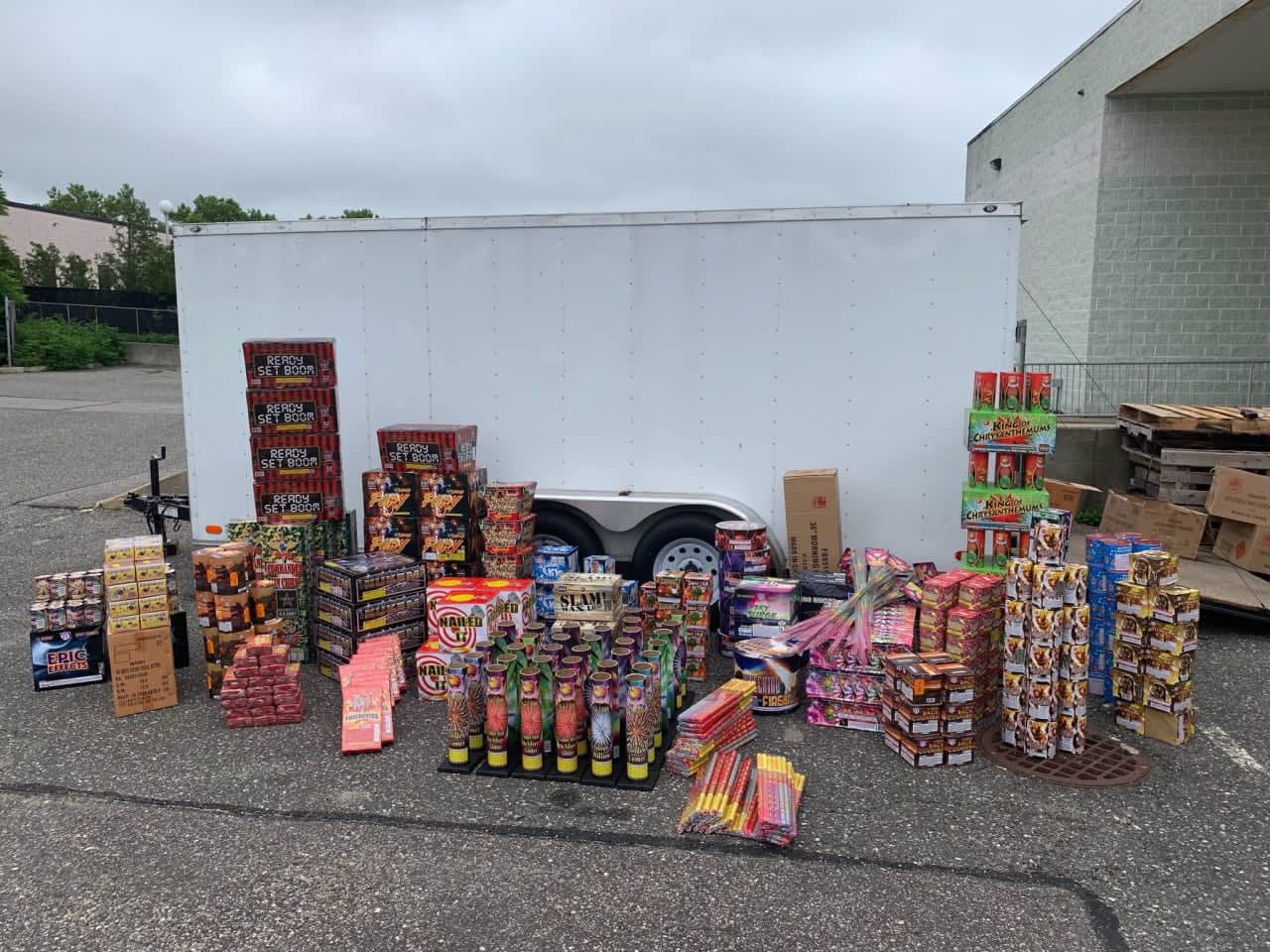 Approximately $2,000 worth of fireworks were seized from a Bohemia trailer.