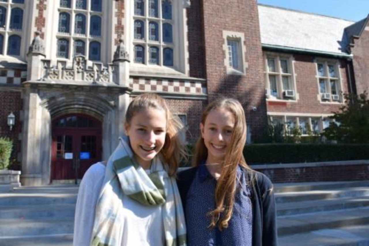 Bronxville Middle School students Kelly Weild and Esther Thomet were awarded for their creativity. 
