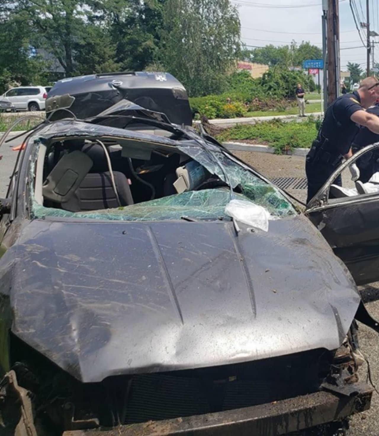 A Harrison man had to be freed from this car following a crash Wednesday in Fairfield.
