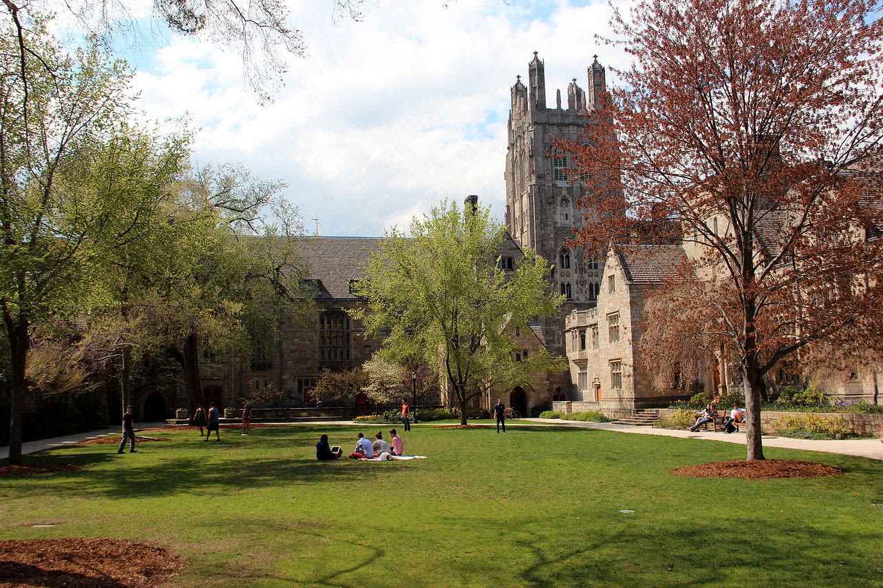 Branford College courtyard at Yale University