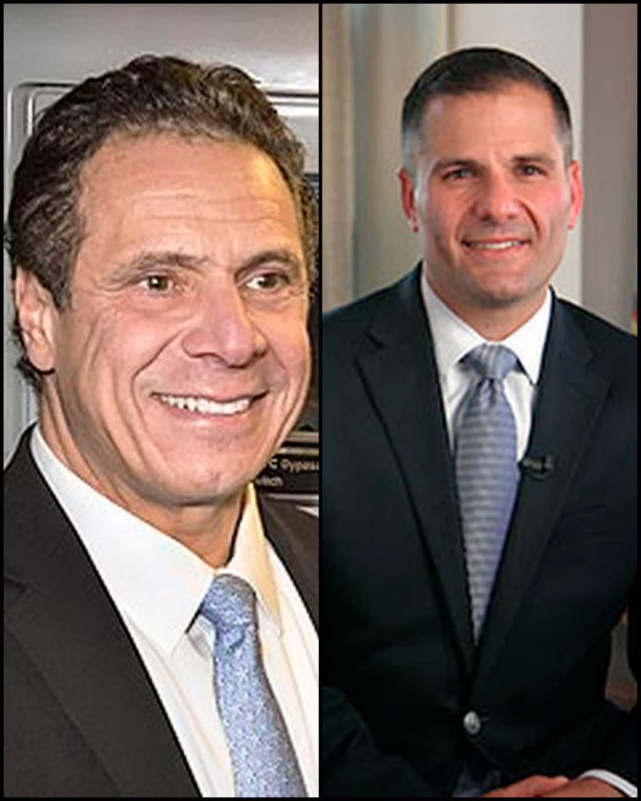 New York Gov. Andrew Cuomo of Westchester and Dutchess County Executive Marc Molinaro.