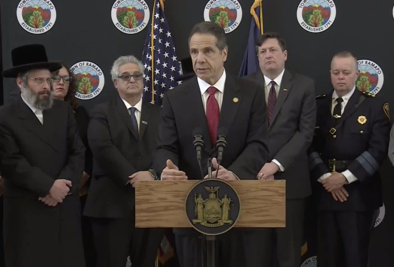 Gov. Andrew Cuomo announces funding for license plate readers in Rockland County.