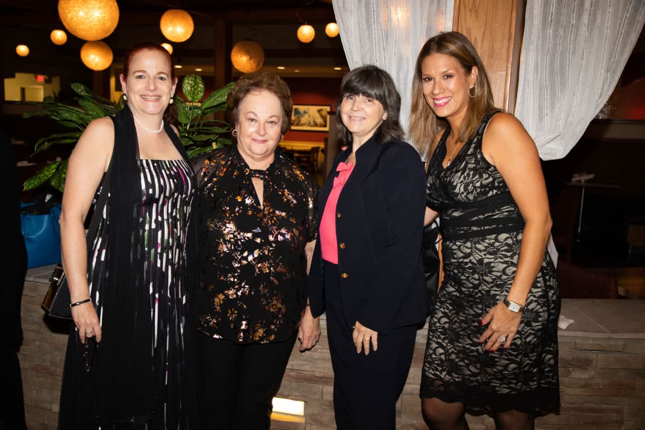 From left, Karen Karsif, M.D., FACS, Director of The Center for Breast Health; Nancy McKee, grateful patient; Mary P. Leahy, M.D., CEO of Bon Secours Charity Health System and Ana Paisley, Patient Navigator.