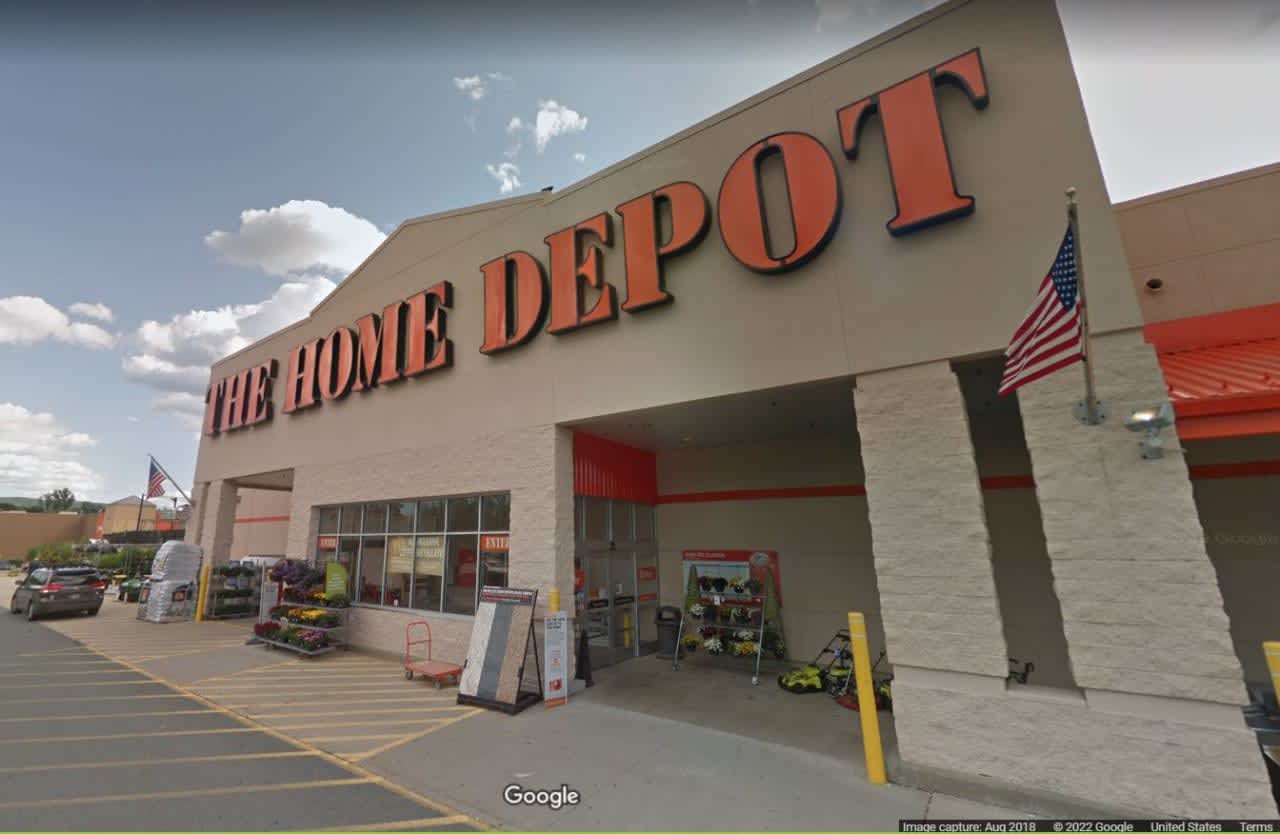 A Home Depot employee was seriously injured after being trapped under a forklift.