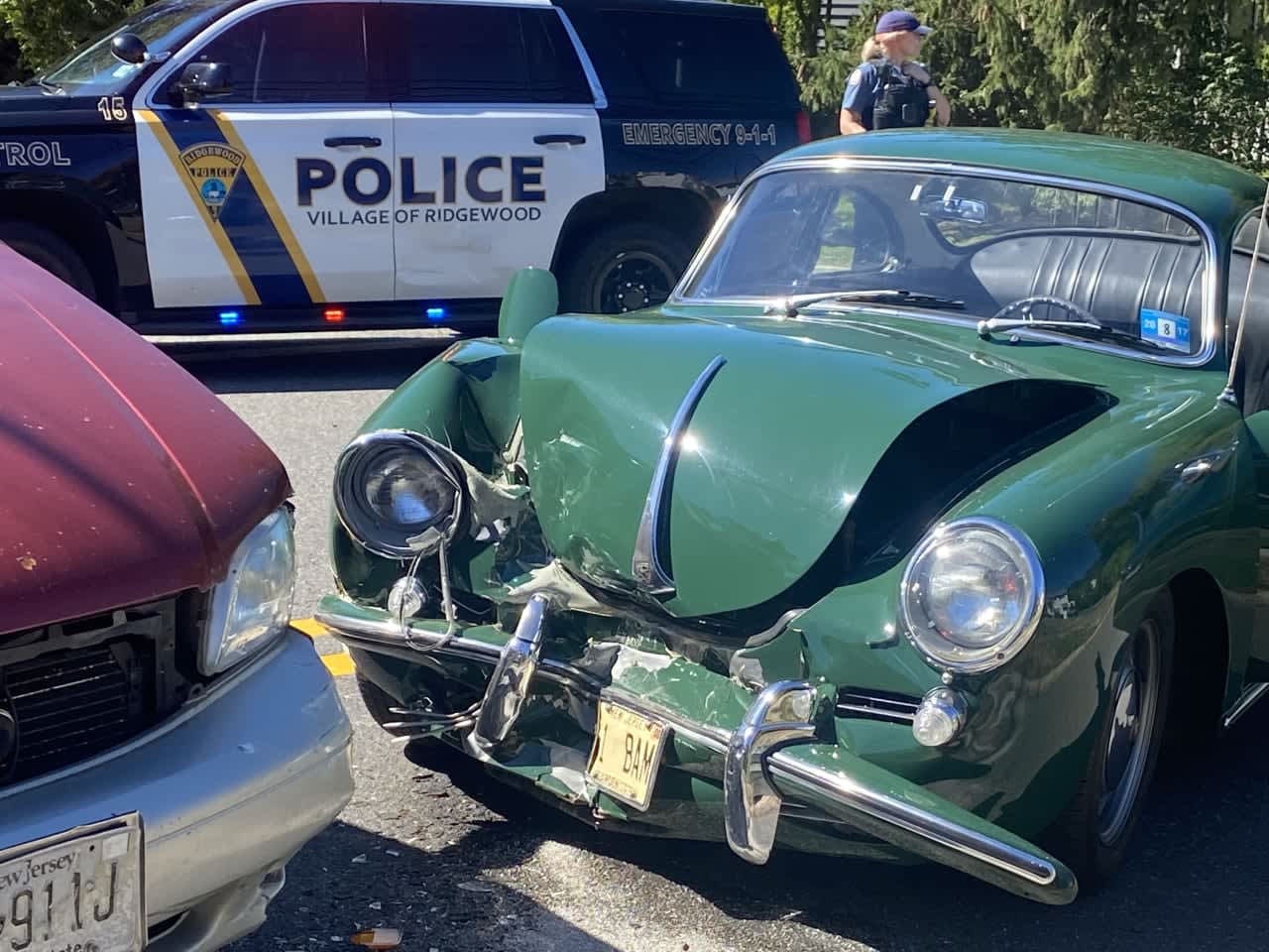 The 1965 Porsche 356 and minivan collided at the intersection of Franklin Turnpike and Nagle Street in Ridgewood on Friday, Sept. 23.