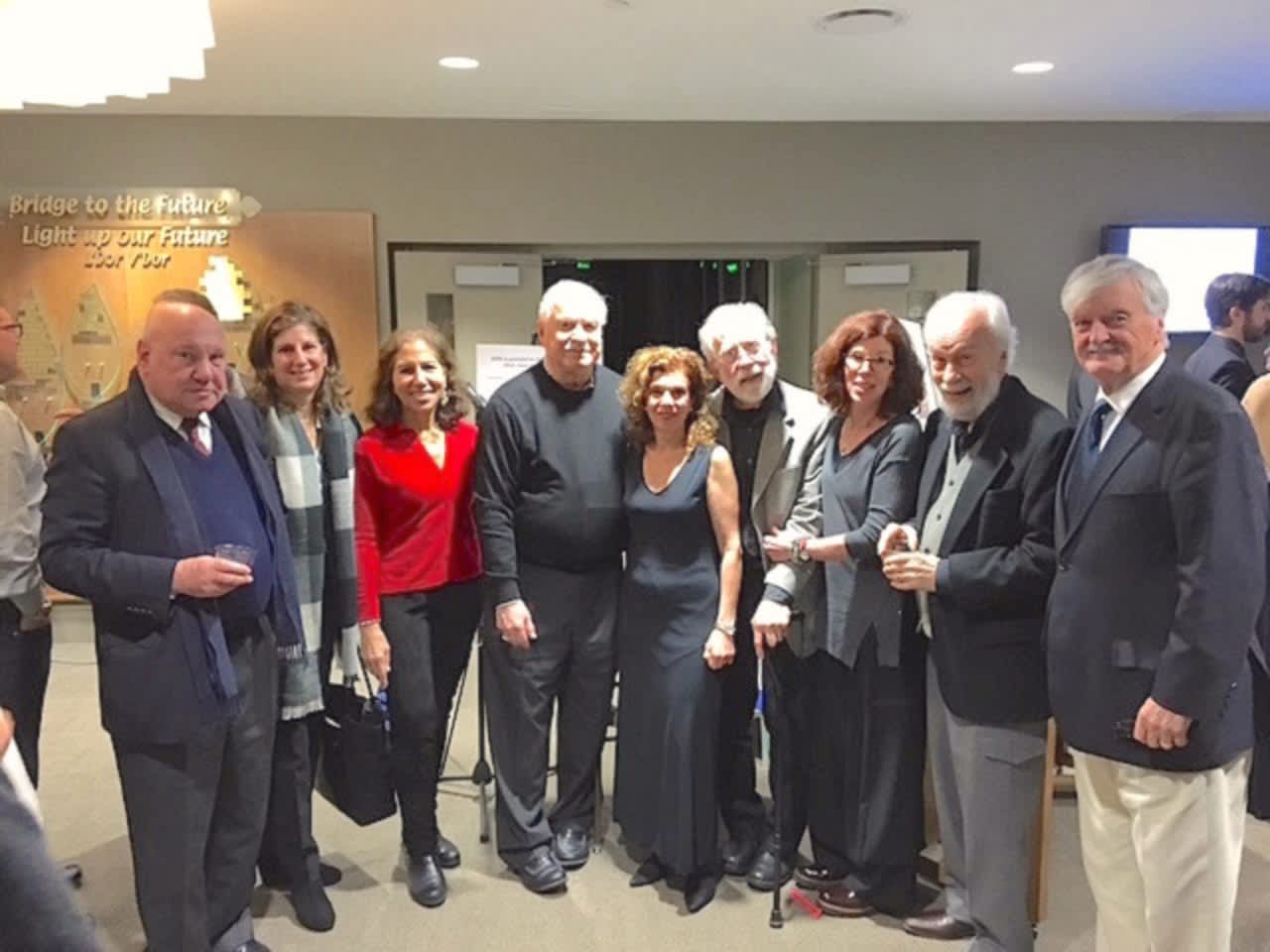 From left, Denny Jacobson, Eileen Lehrer, Francie Camper, Robert Mencher, Regina Schwarz, David Eger, Jane Eger, Martin Mintz and Robin Elliott shown at a Nov. 22 fundraiser for Parkinson's Disease Foundation.