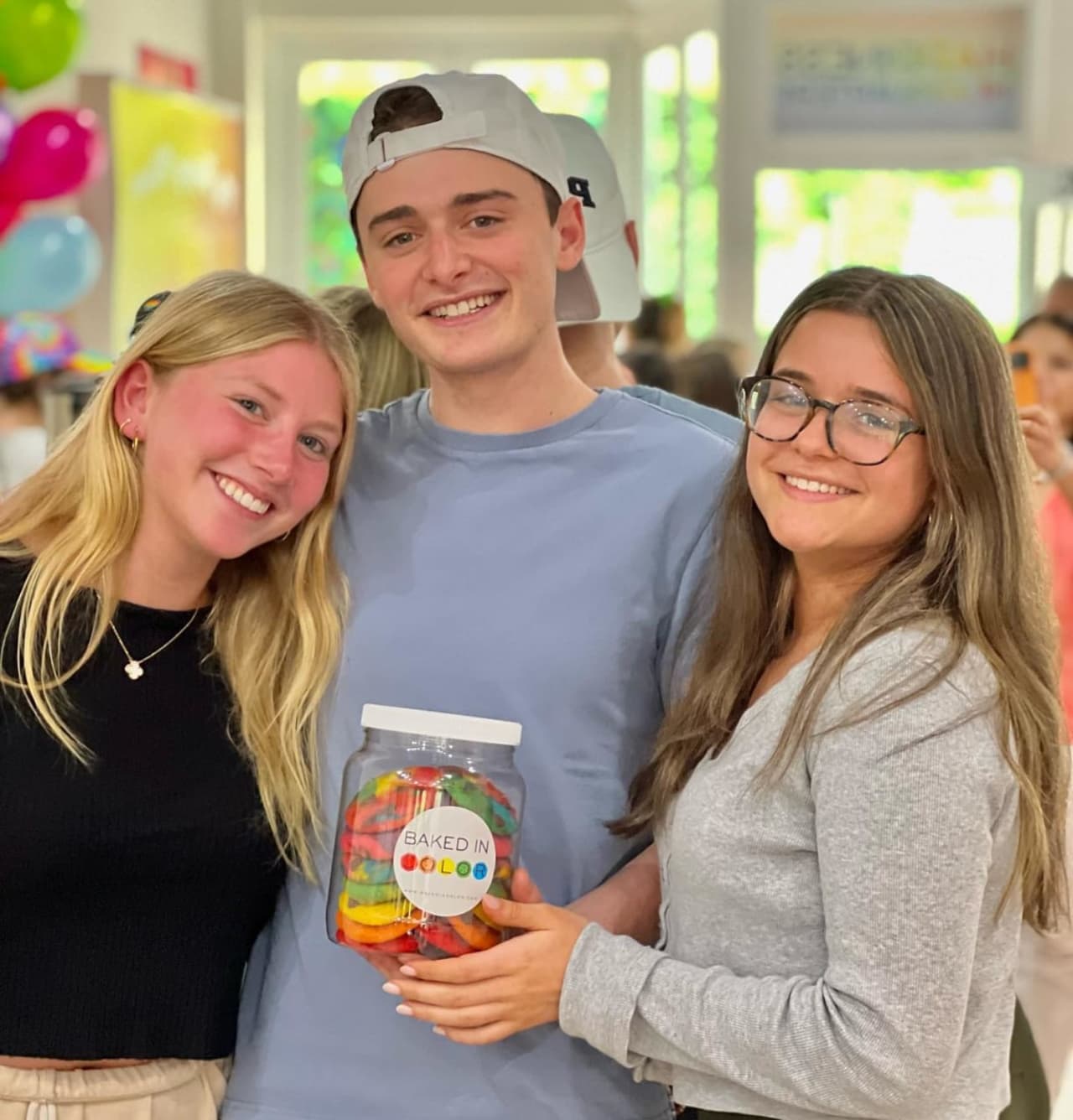 Noah Schnapp stopped by Larchmont's Baked In Color.
