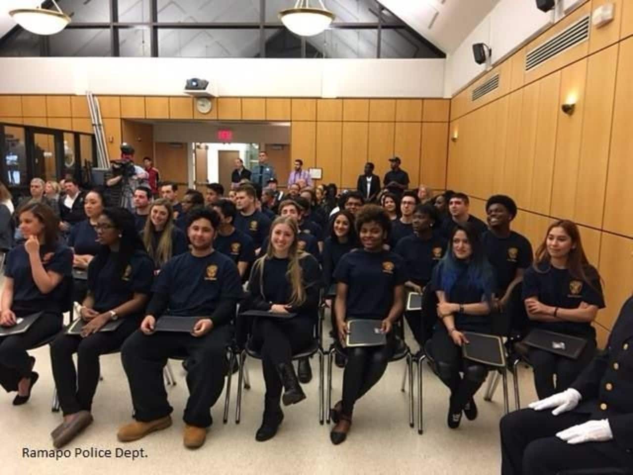 Graduates of Ramapo Police Department's Youth Academy at recent graduation ceremony.
