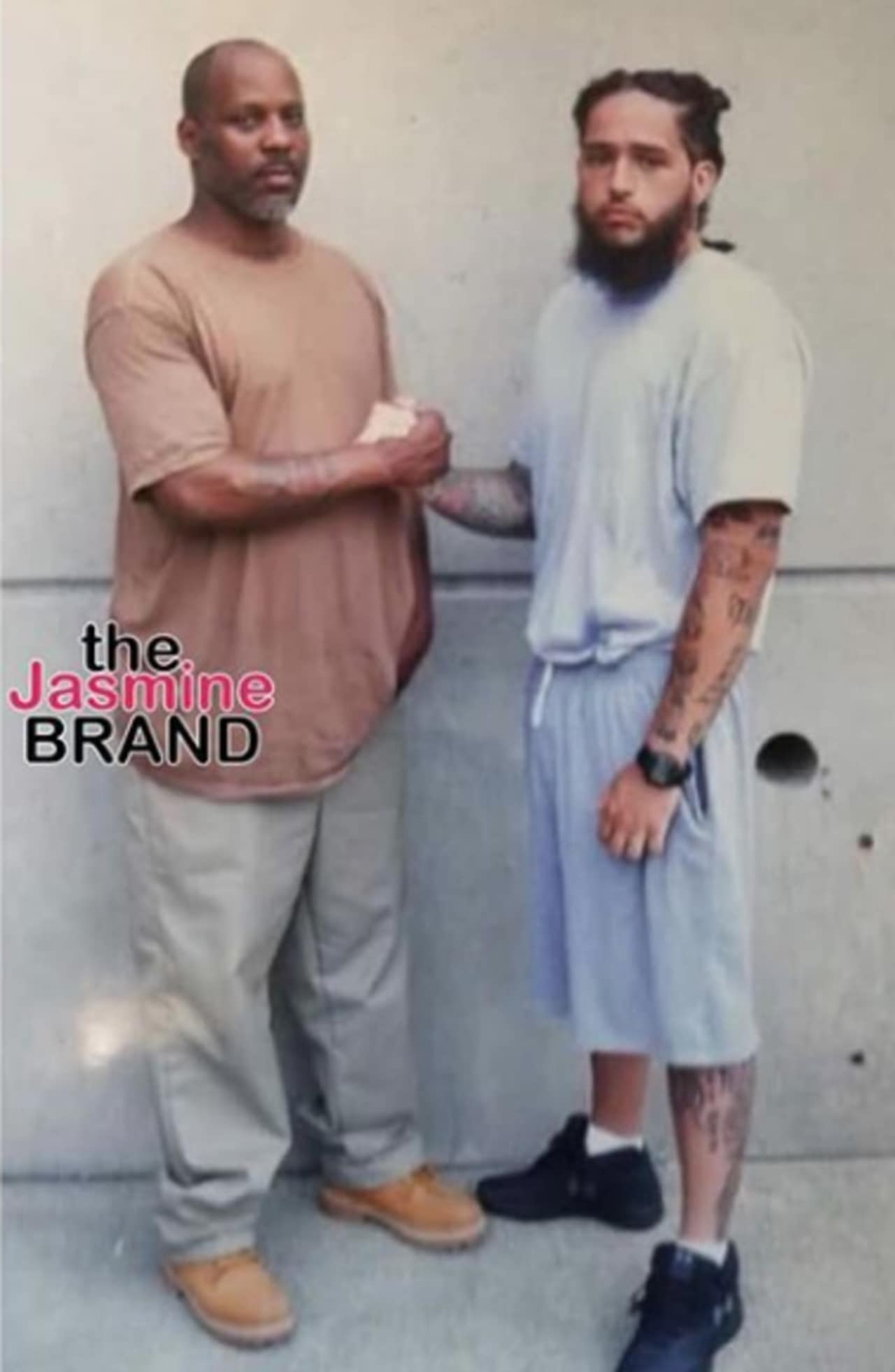 DMX (Earl Simmons), at left, with unidentified inmate.