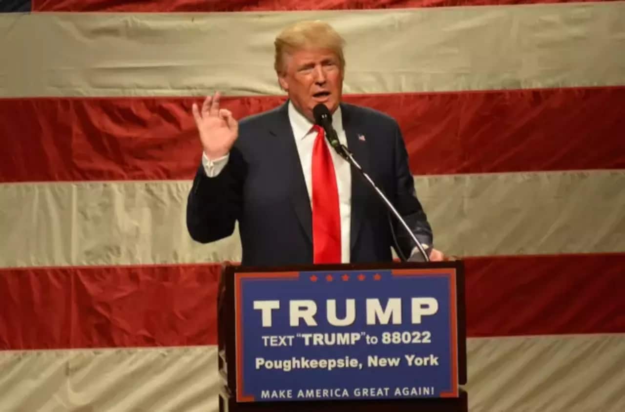 President Donald Trump at a campaign rally in Poughkeepsie last year.