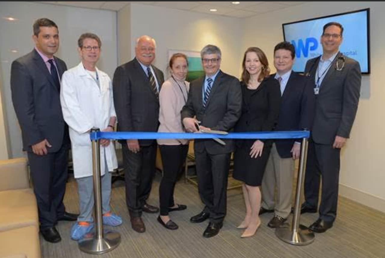 Hospital staff and administration were on hand to celebrate the opening of the brand new physician lounge at White Plains Hospital.