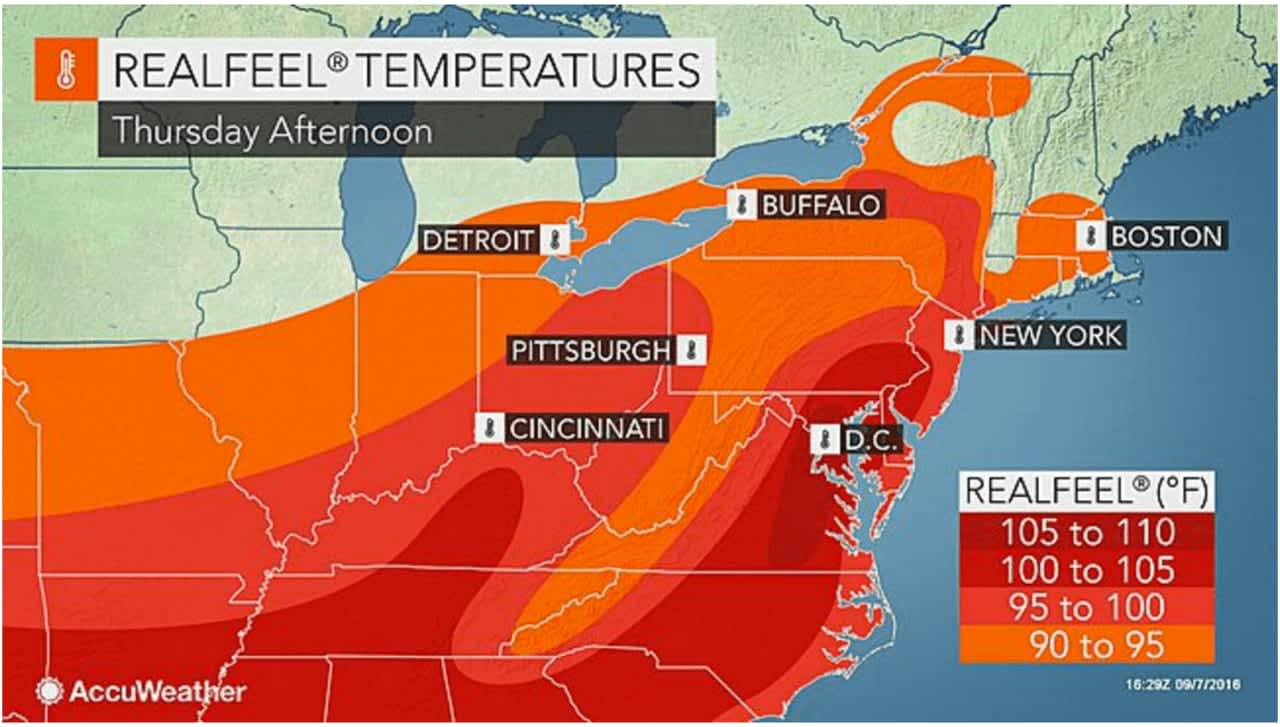 Red-hot temperatures and high humidity Thursday through Sunday will make it feel more like the dog days of summer.