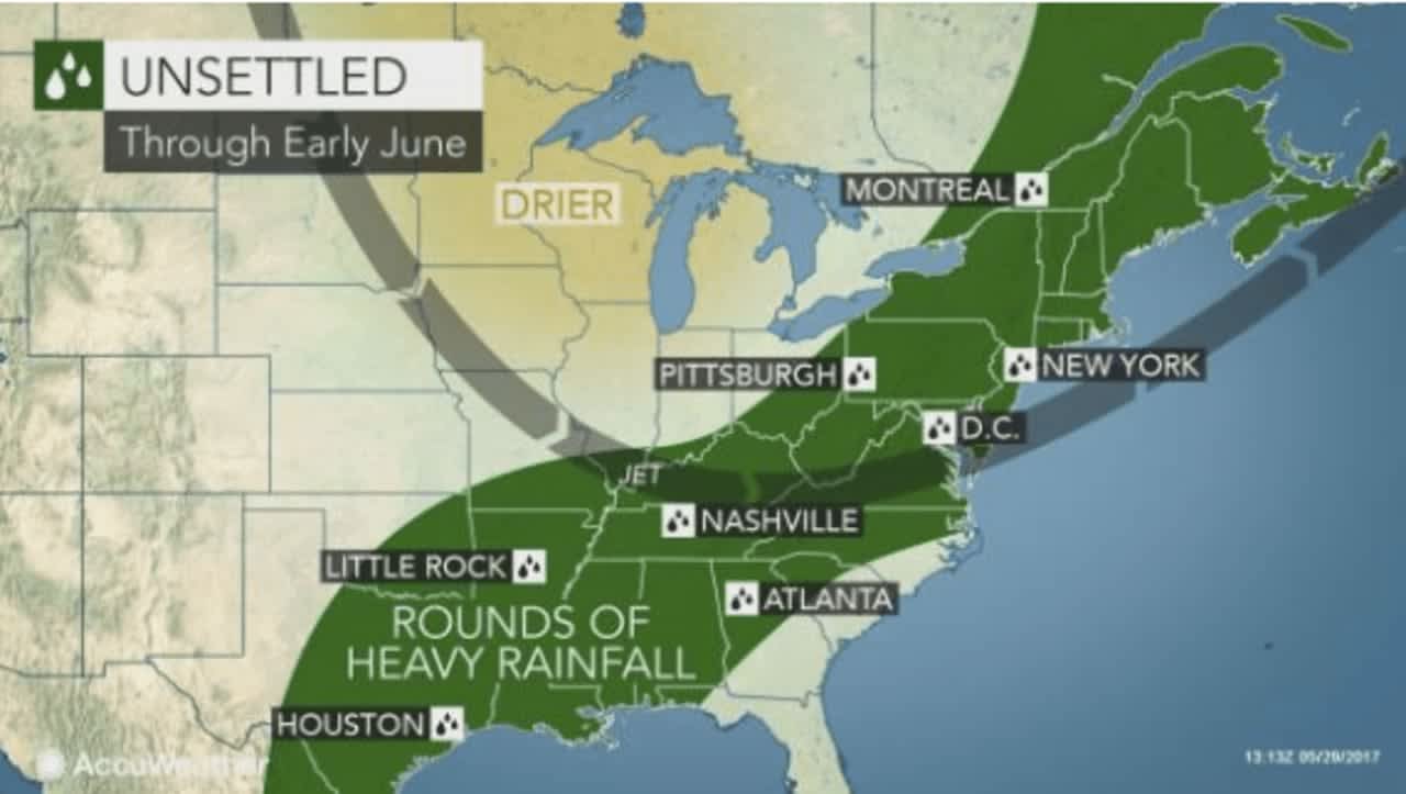 There's no end in sight to the unsettled weather that has marked the start of June.