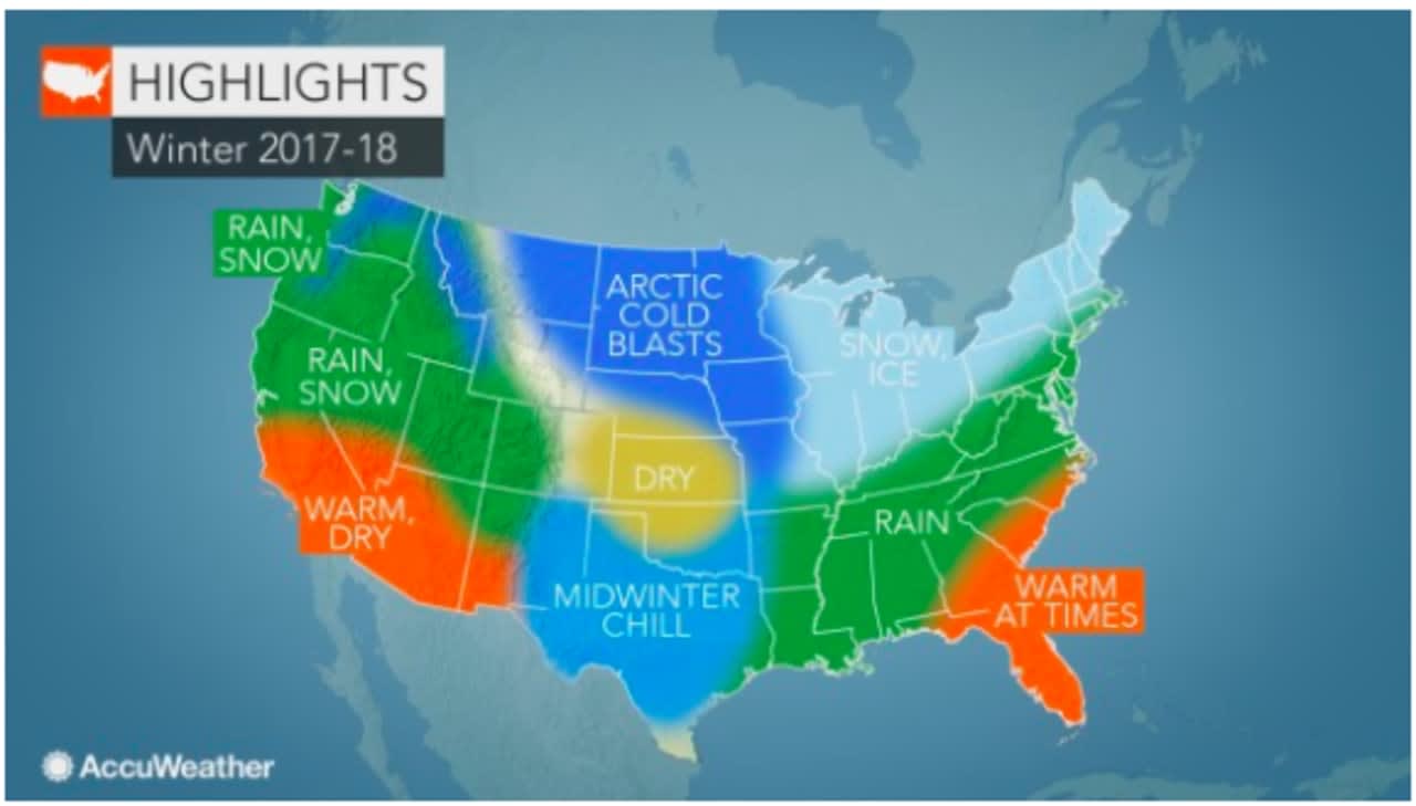 A look at the weather pattern for the winter as projected by AccuWeather.com.