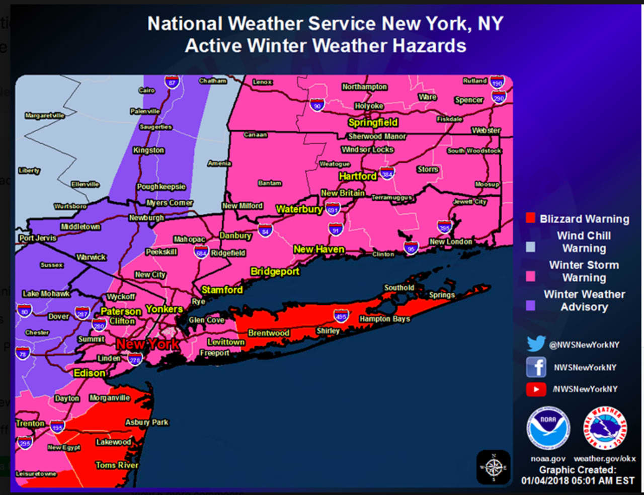 A look at Winter Weather Warnings and Advisories by county.