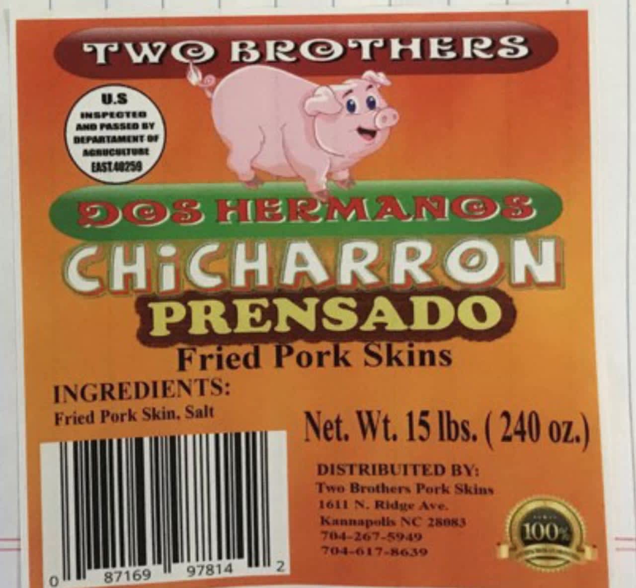 The USDA has recalled a popular pork skin product.