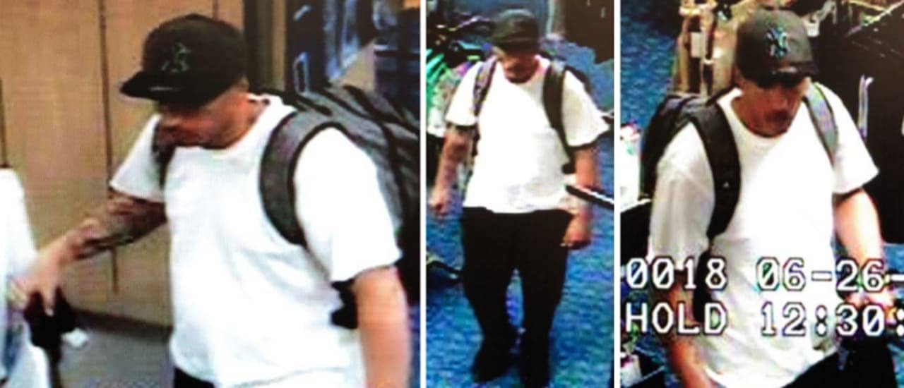 Police are on the lookout for a man suspected of stealing Timberland Pro boots and assorted clothing from JCPenney (4 Smith Haven Mall) on Wednesday, June 26 around 12:45 p.m.