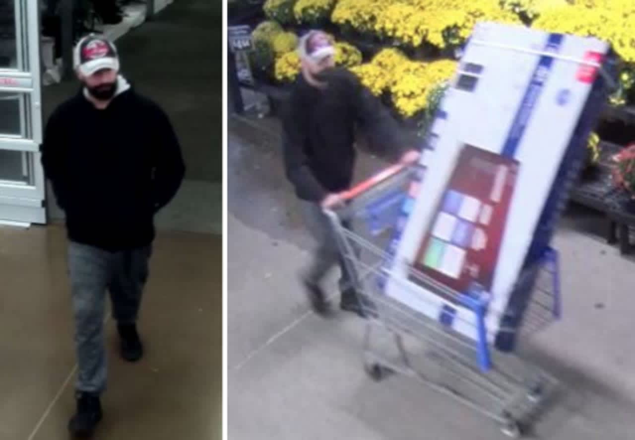 Police are on the lookout for a man suspected of stealing a 55-inch television worth $300 from Walmart in Commack (85 Crooked Hill Road) on Monday, Oct. 7 around 8 p.m.