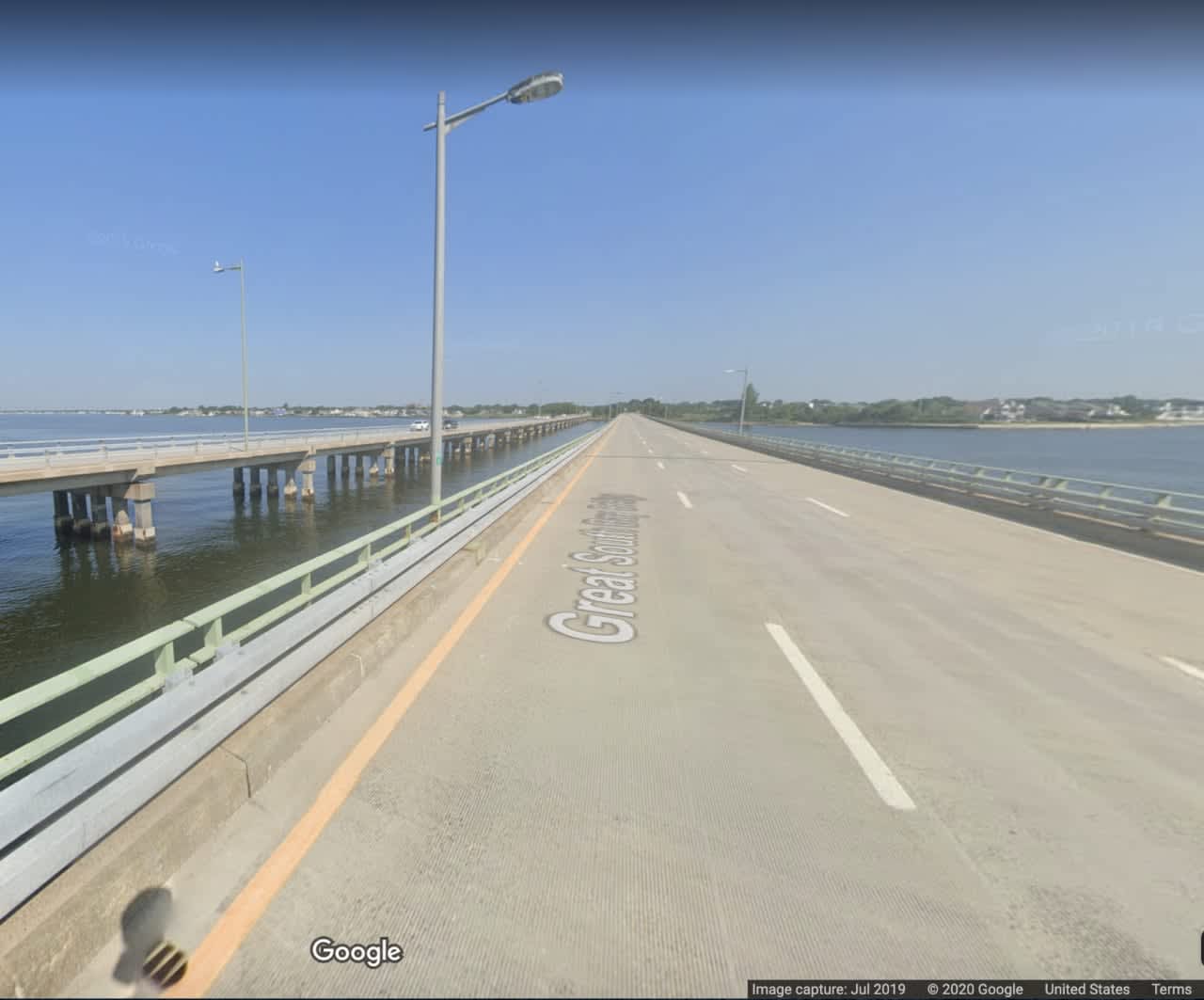 Robert Moses Bridge over the Great South Bay.