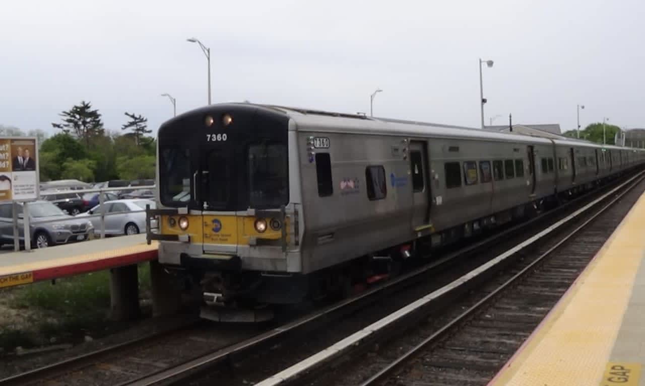 A man was struck by a train on Long Island.