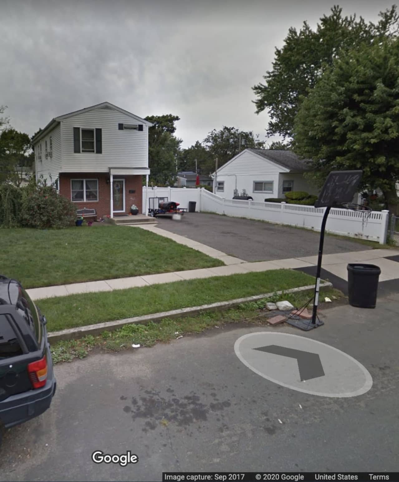 The area of North Somerset Road in Amityville where the shooting happened.