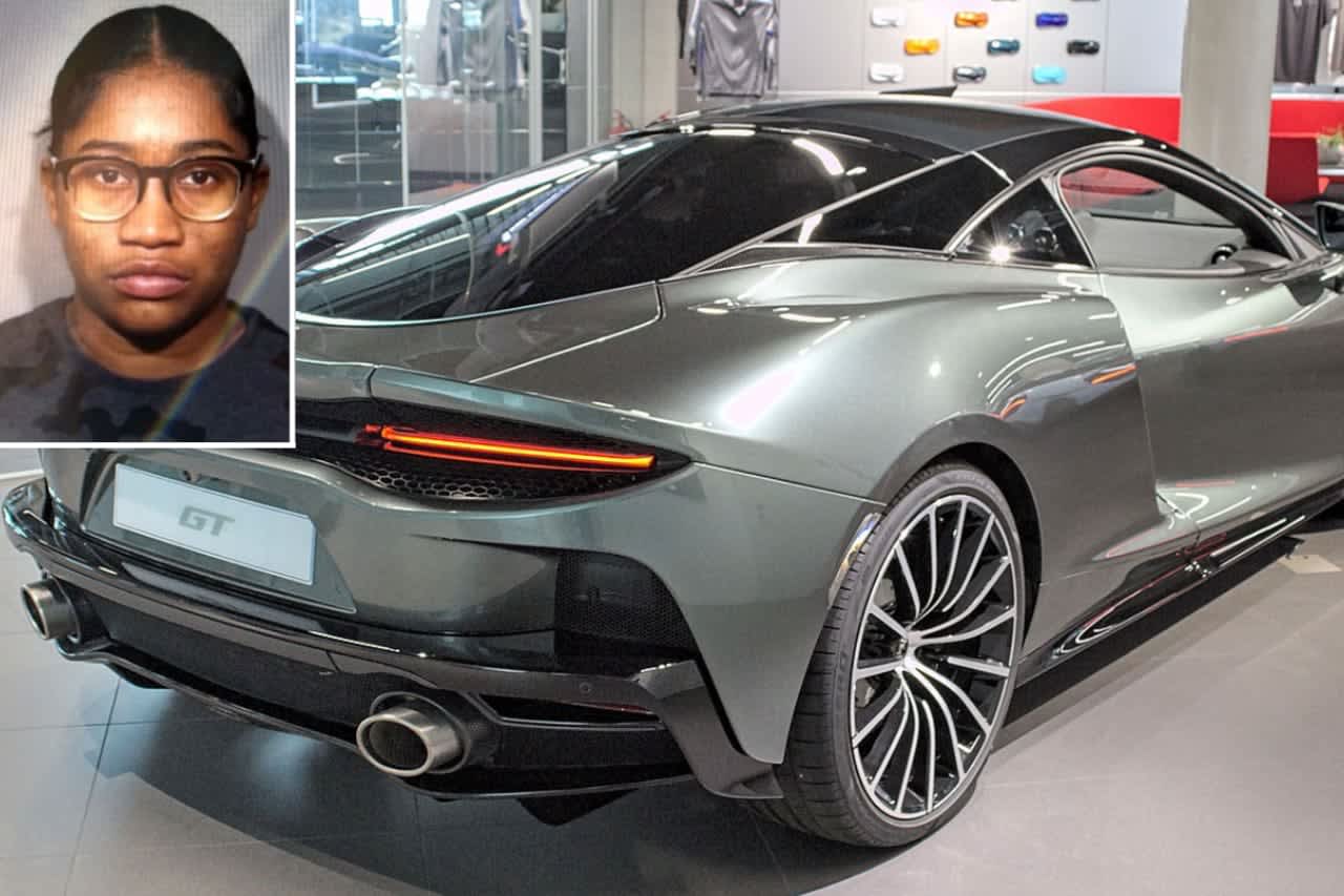 Deasia Foster is facing charges for her alleged role in stealing a 2020 McLaren GT sports car from a home in New Canaan on Sunday, Aug. 28.