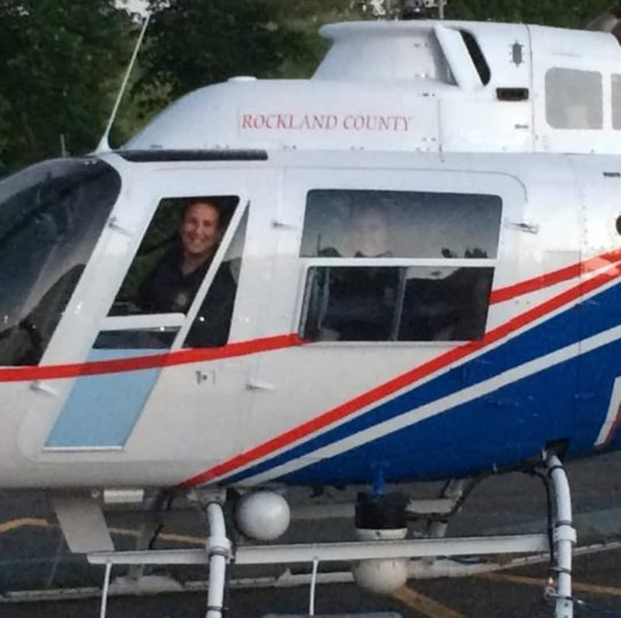 The Ramapo Police Department's student interns learned firsthand about Rockland County's Emergency Services helicopter.