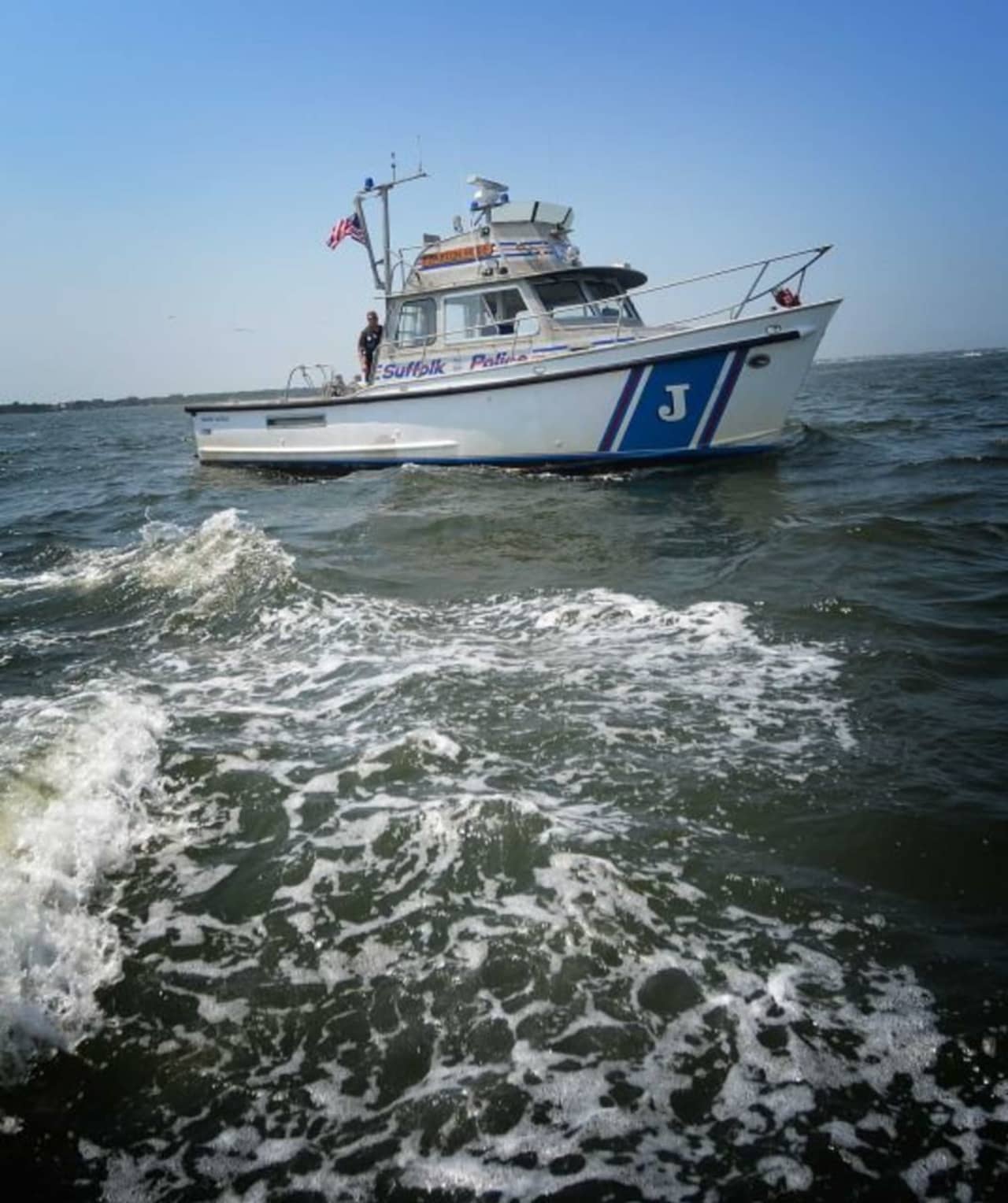 Three men in a raft stuck in Long Island Sound were rescued by Suffolk County Police.