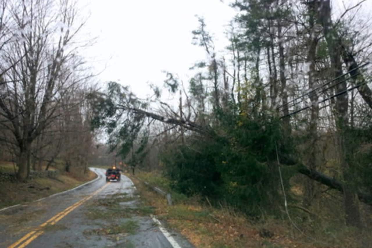Thousands are without power in Westchester and Putnam as a line of severe storms battered the area with heavy downpours, damaging winds and hail just as the evening commute began on Tuesday.