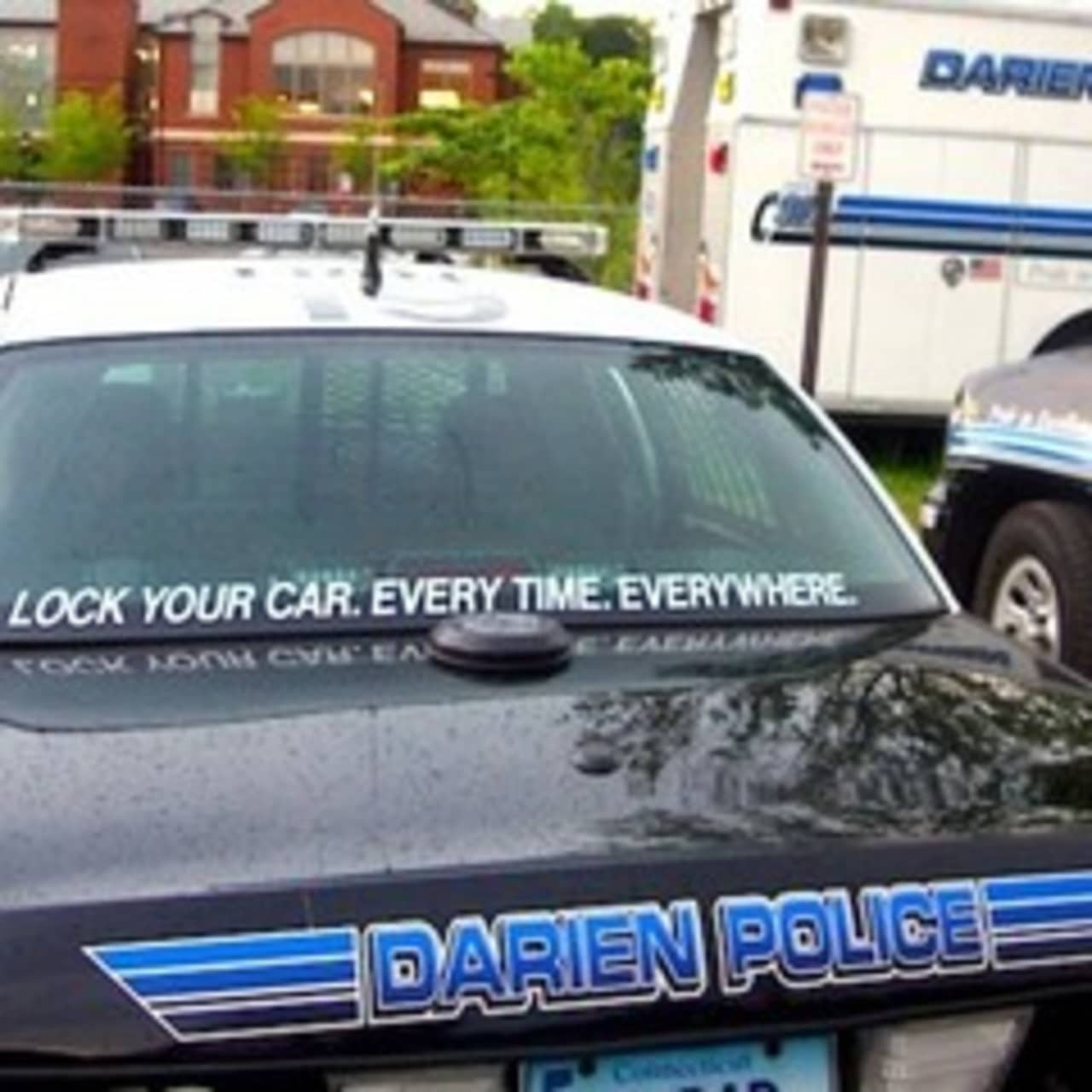 Darien police said an accident involving a cement truck knocked down power lines Wednesday afternoon.