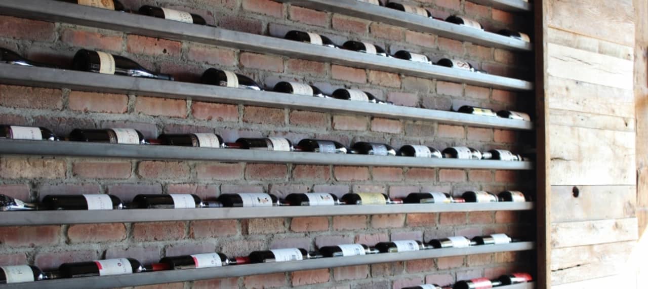 An impressive wine collection -- strategically placed in the dining room -- lines the wall at Danbury's Market Place restaurant.