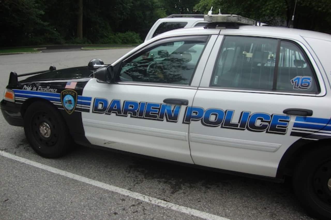 Darien Police said a Bridgeport man fled from an officer and later claimed not have been driving his car