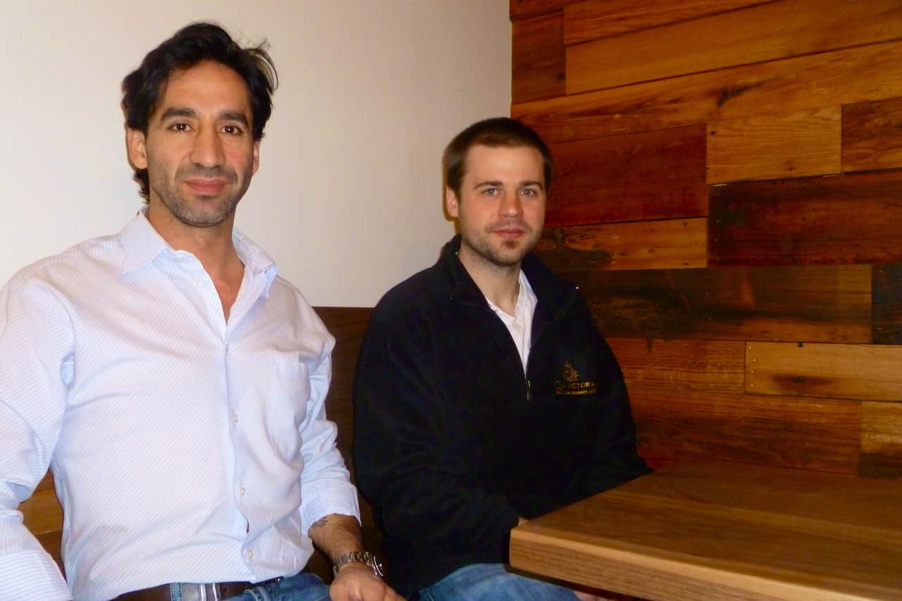 Vicente Siguenza, left, will open his new restaurant, Harvest, on Greenwich Avenue with executive chef Eben Leonard, right, in February.