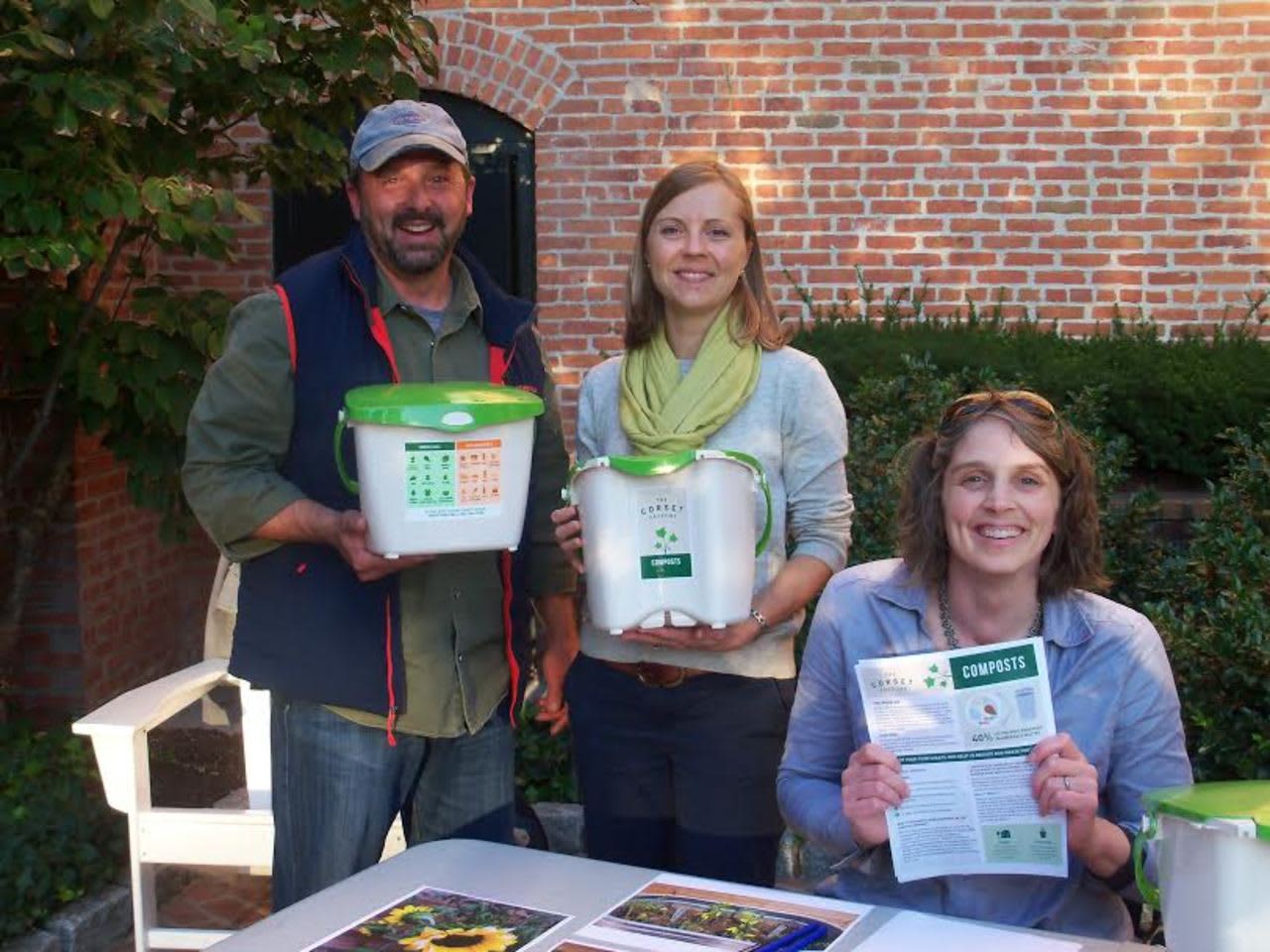 Pictured (From L to R): Jeff Demers, Owner, New England Compost, Danbury; Katrina Kazda, Director of Programs, Sustainable America, Stamford; Tilly Hatcher, Project Manager, Spinnaker Real Estate Partners, South Norwalk.