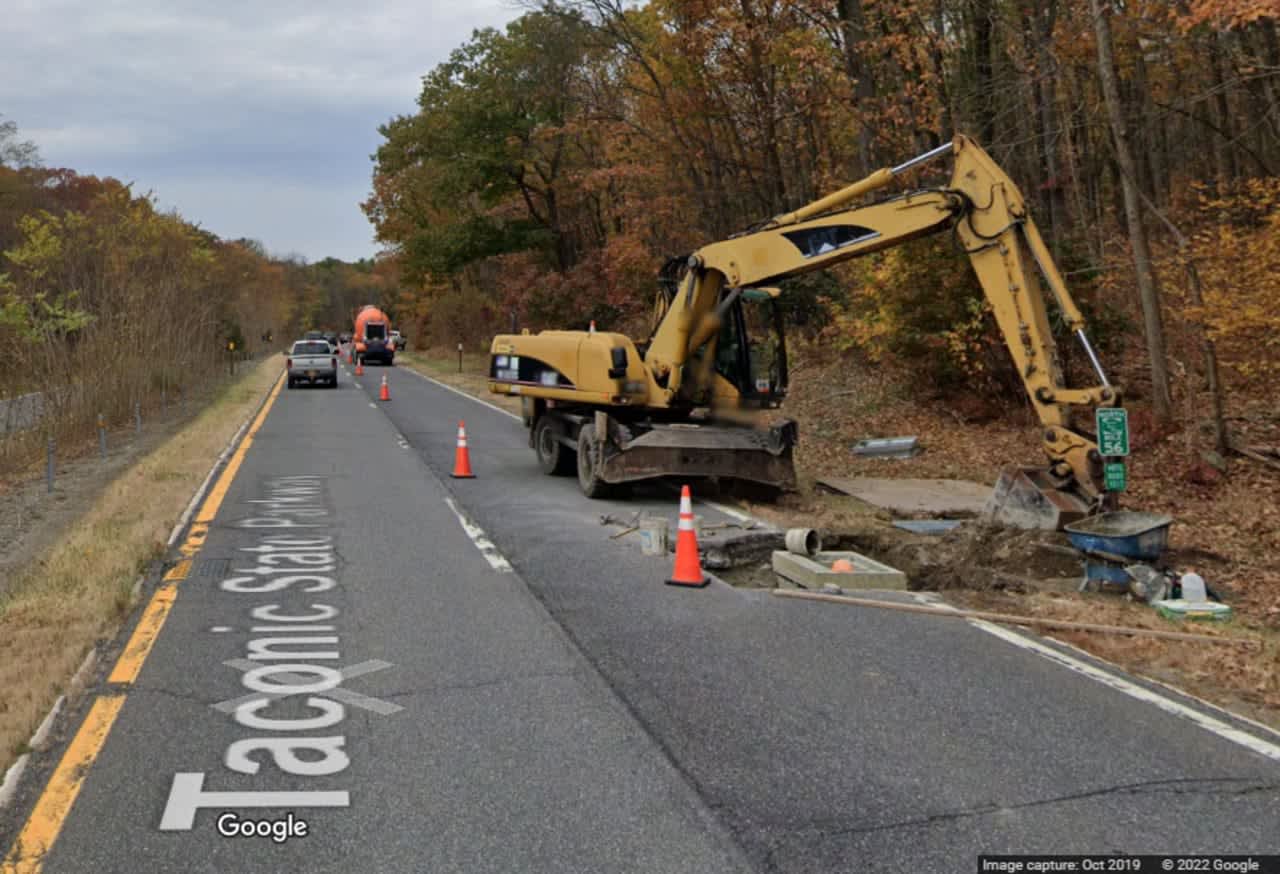 Roadwork on the Taconic State Parkway.
