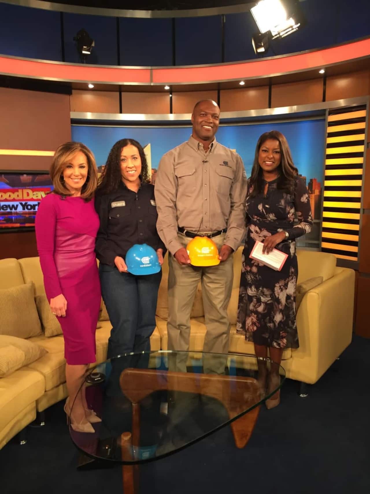 Peekskill resident Shakira Wilson (second from the left) recently appeared on Fox 5 TV “Good Day NY” describing her duties along with O&R’s Orville Cocking, who just returned from duty in Puerto Rico.