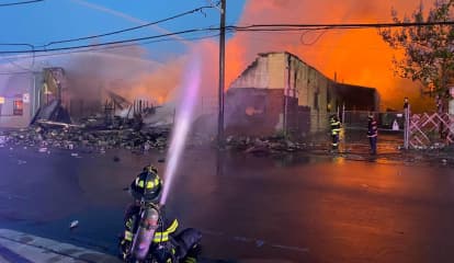 Raging Fire Consumes Paterson Painting, Sandblasting Company, Threatens Neighboring Buildings