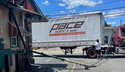 U-Turning Tractor-Trailer Rips Utility Lines From Popular Bergen County Restaurant