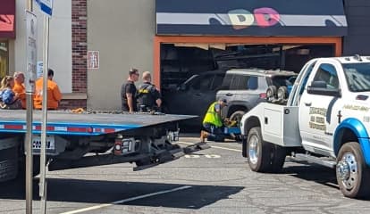 SUV Plows Through Front Of Route 17 Dunkin' Donuts