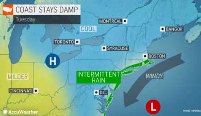 Storm System With 'Three-Prong Effect' Tracks Along East Coast