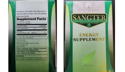 Recall Issued For Supplement Due To Presence Of Undeclared Ingredient