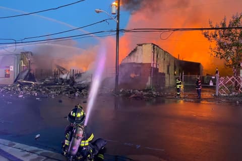 Raging Fire Consumes Paterson Painting, Sandblasting Company, Threatens Neighboring Buildings